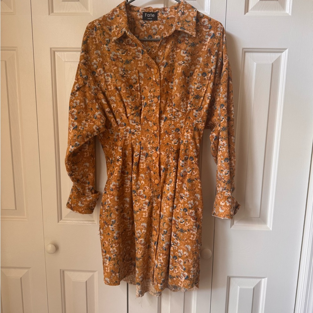 Fate Women's Floral Orange Dress